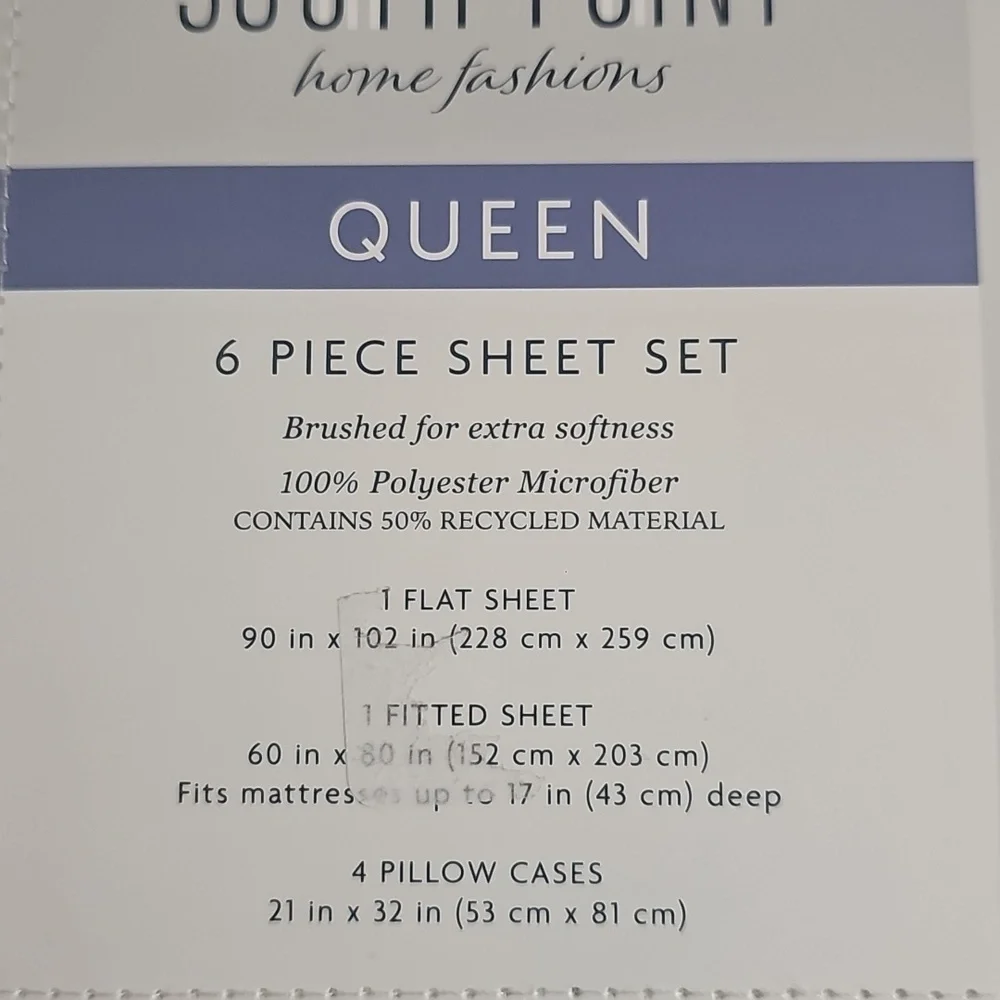 South Point Home Fashions Microfiber 4-piece Sheet SetSize Queen